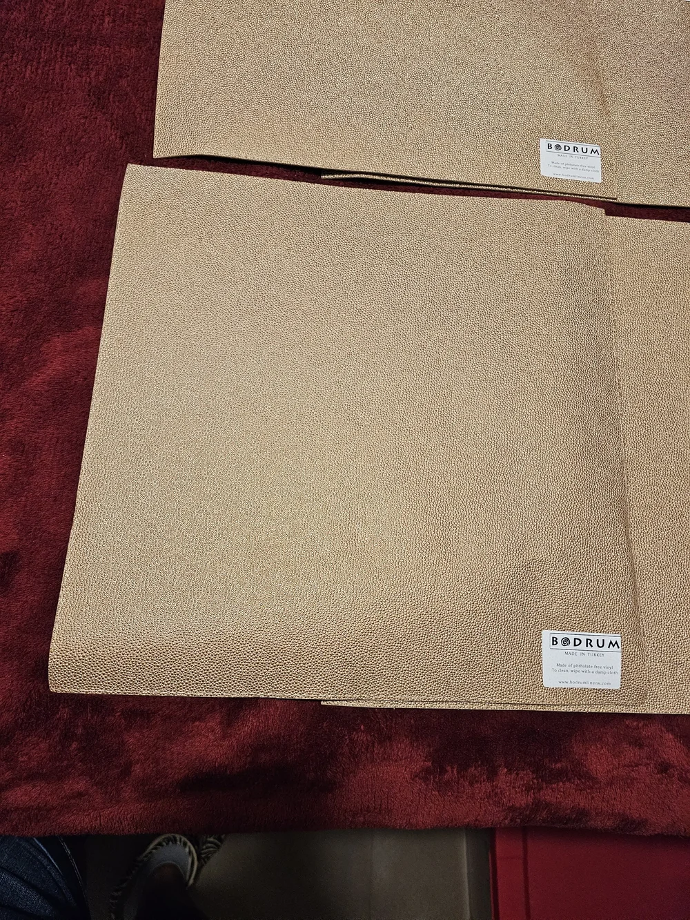 Bodrum Rose Gold Textured Placemat Set Of 4